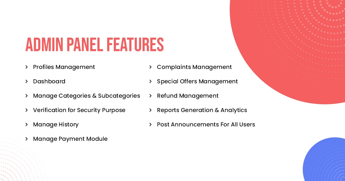 taskrabbit admin App Features