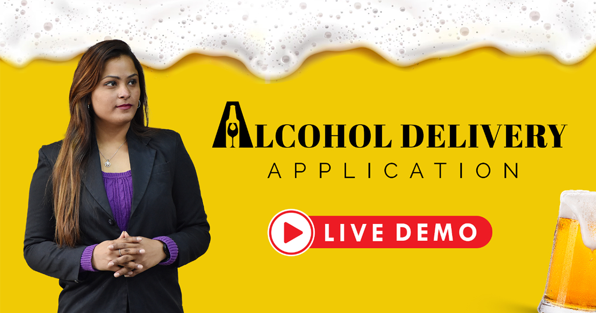 Alcohol delivery app live demo