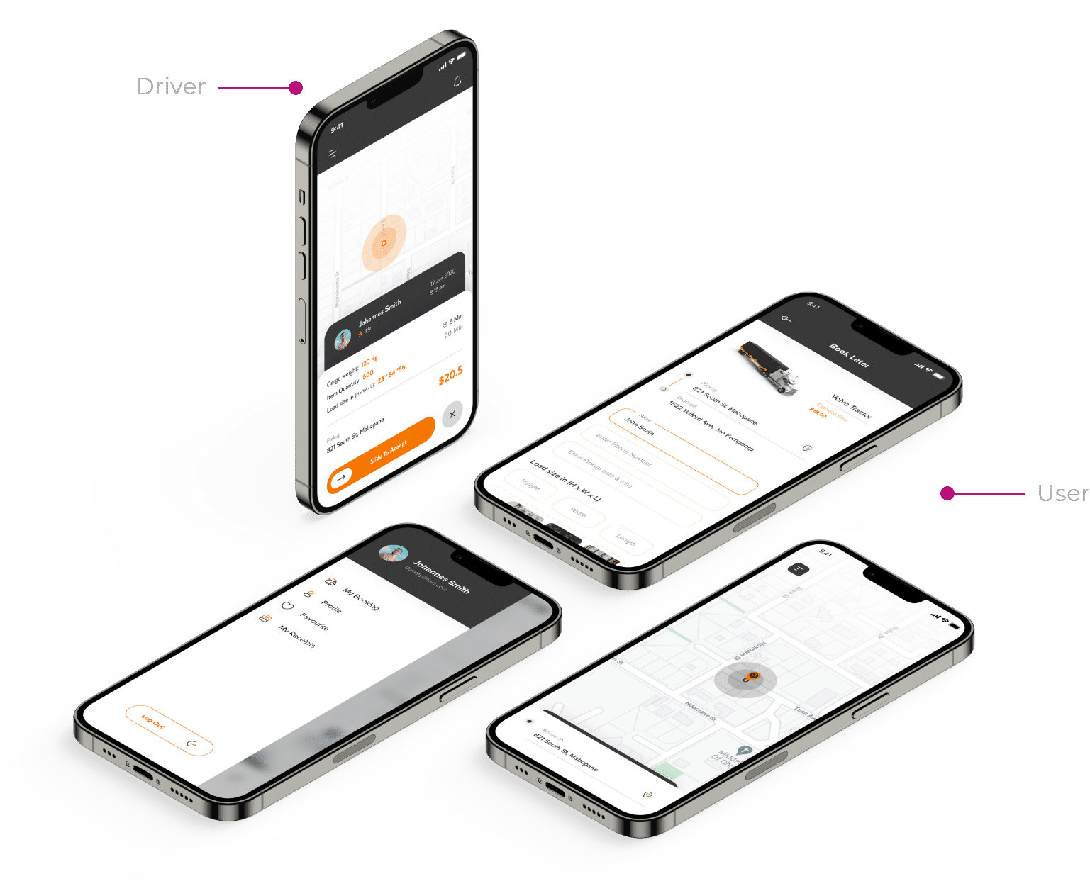 Truck Booking App Design