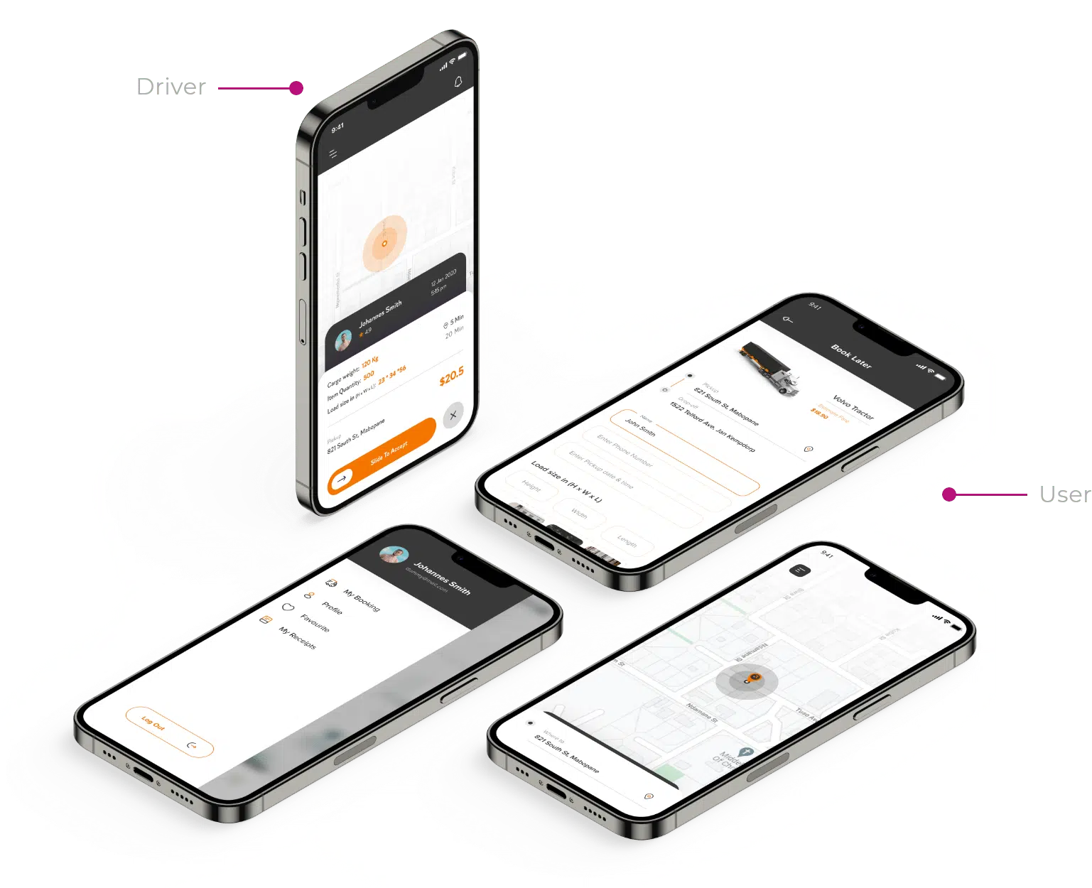 Truck Booking App Design