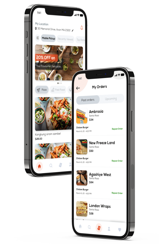 restaurant app design