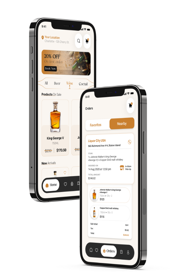 Liquor store UI UX design