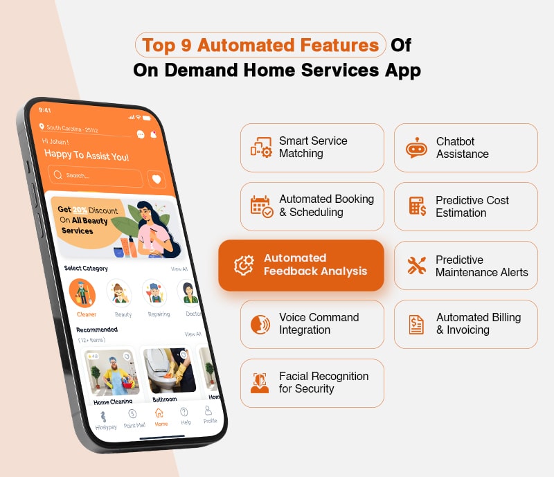 features of on demand home service app development