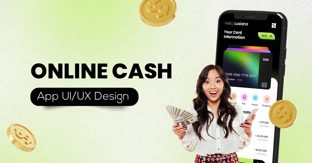online cash app ui ux design