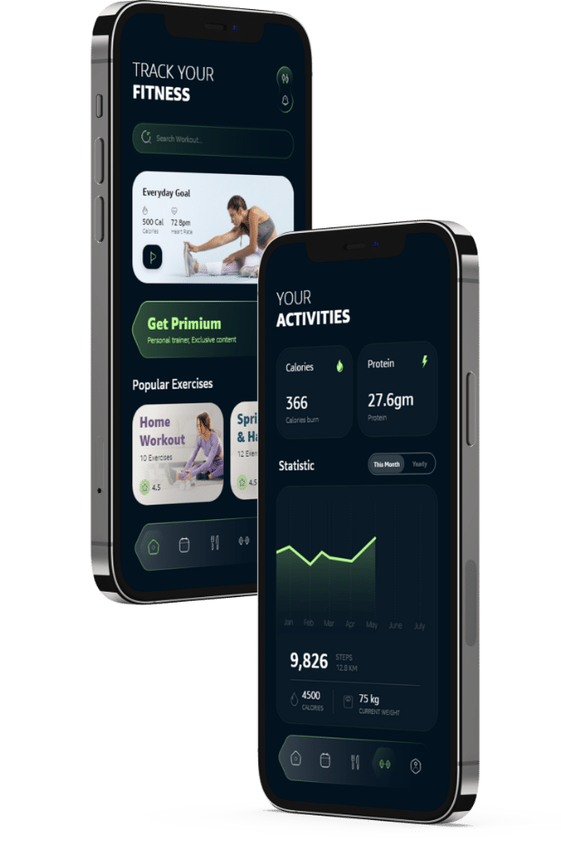 fitness app design template
