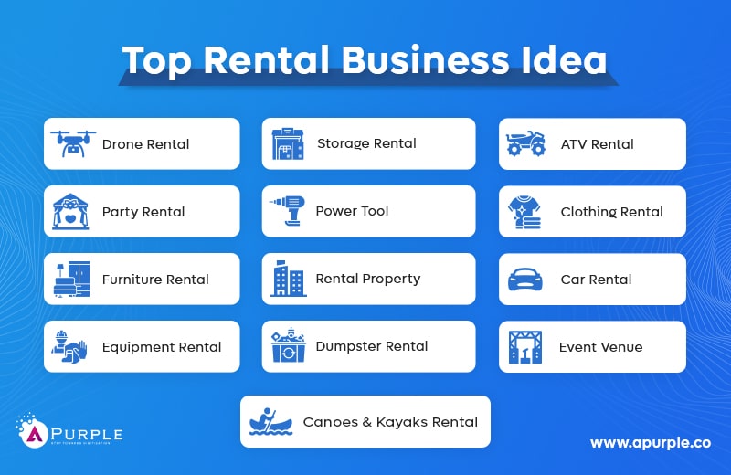 top rental business ideas list