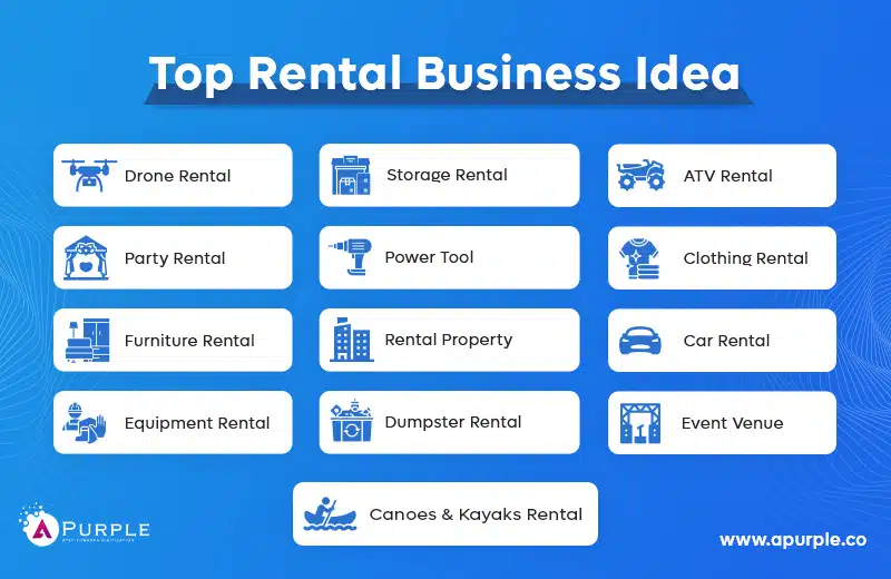 top rental business ideas list