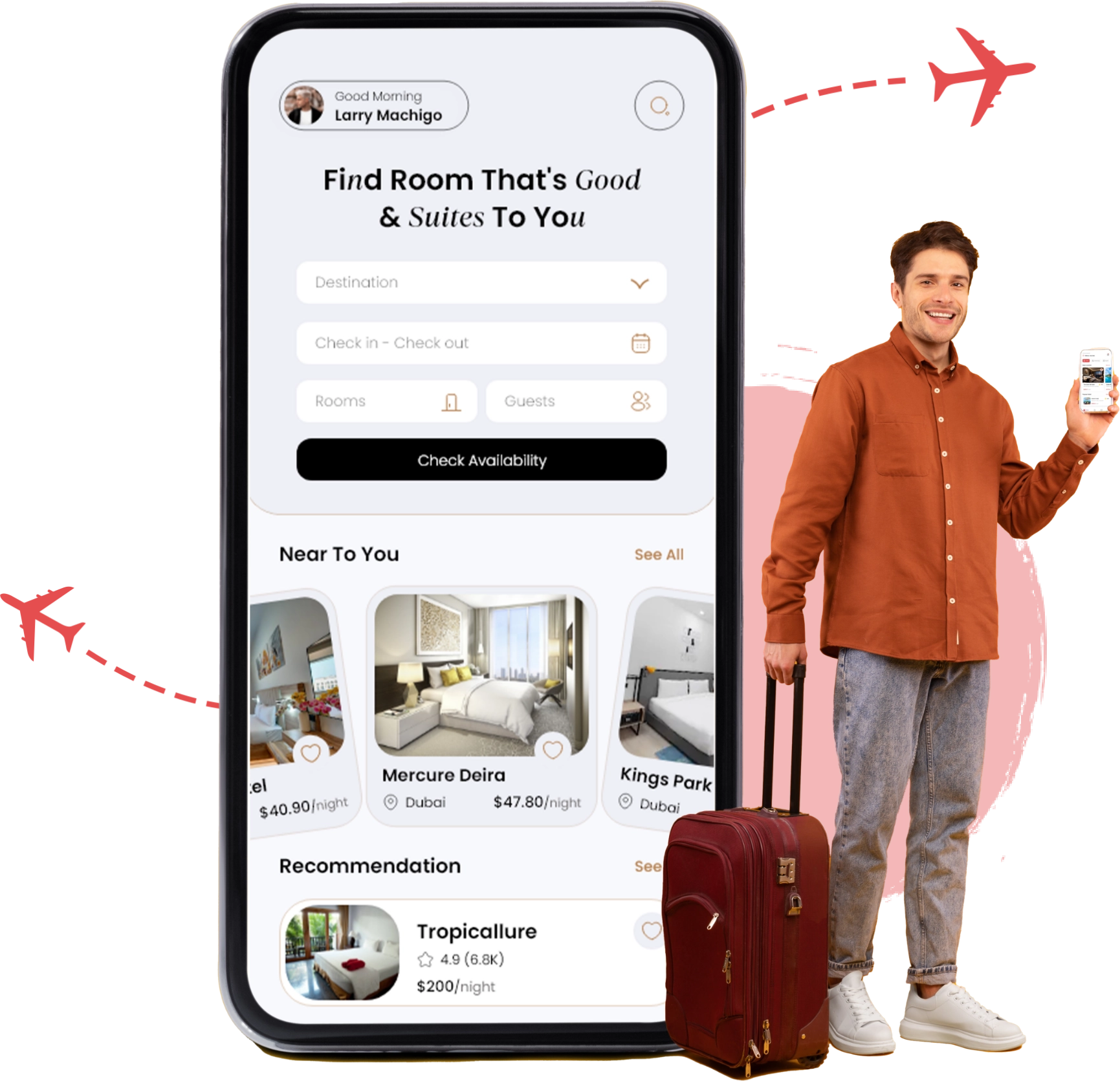 develop hotel booking app
