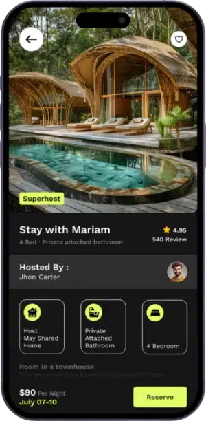 guest app feature for airbnb clone script