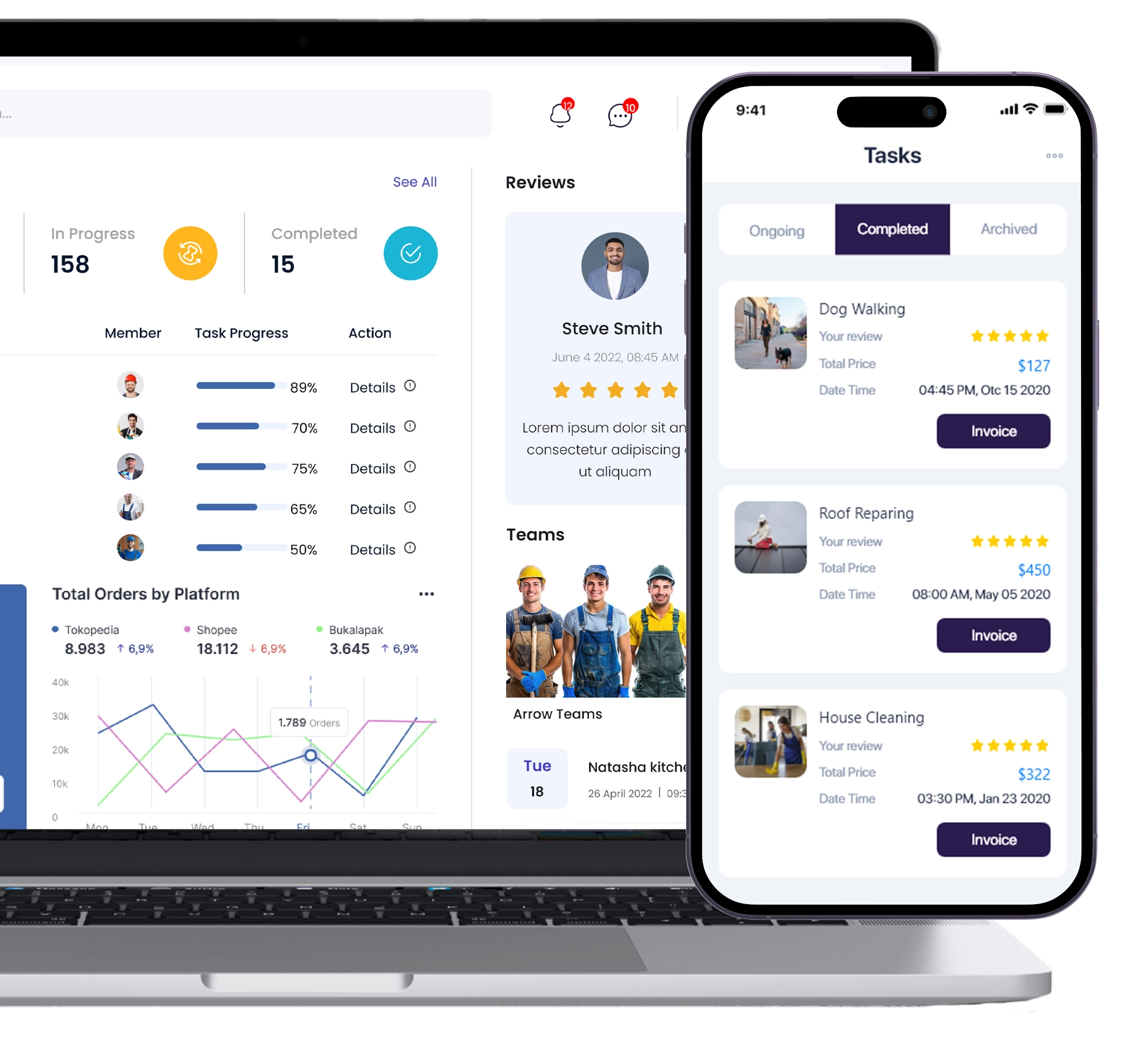 handyman clone app service provider
