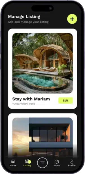 host app feature for airbnb clone app