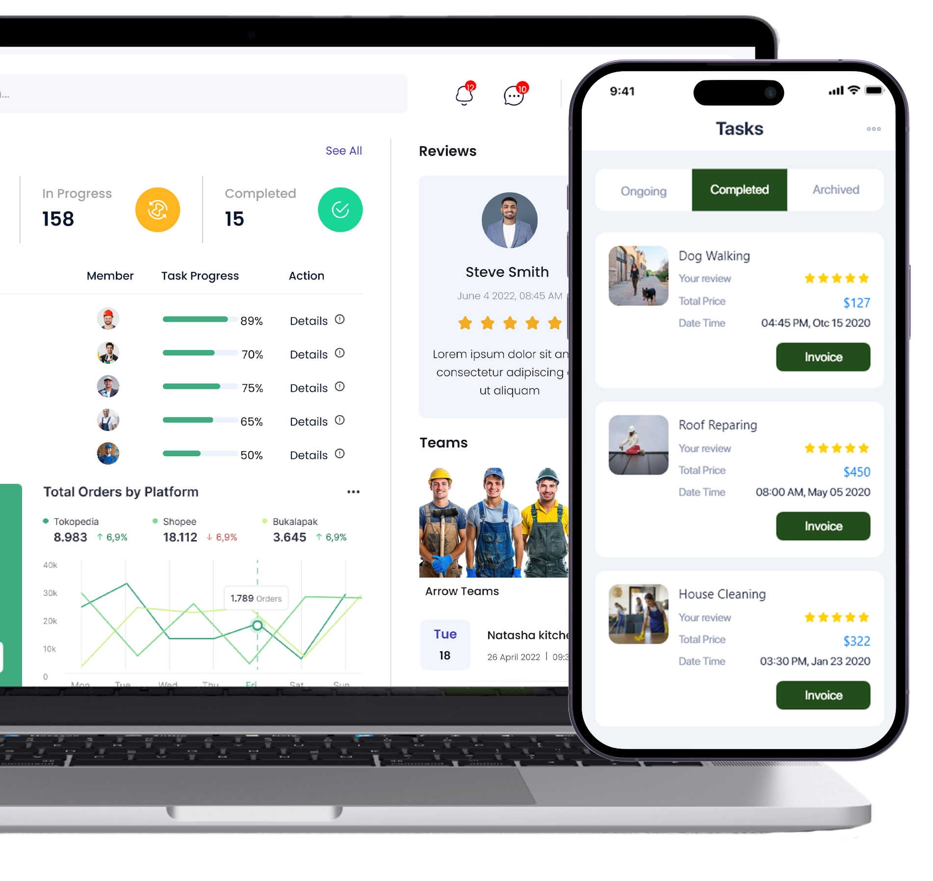 taskrabbit clone app service provider feature