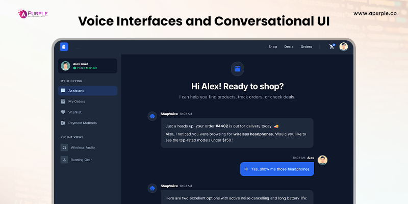 voice interfaces and conversational ui web development trend