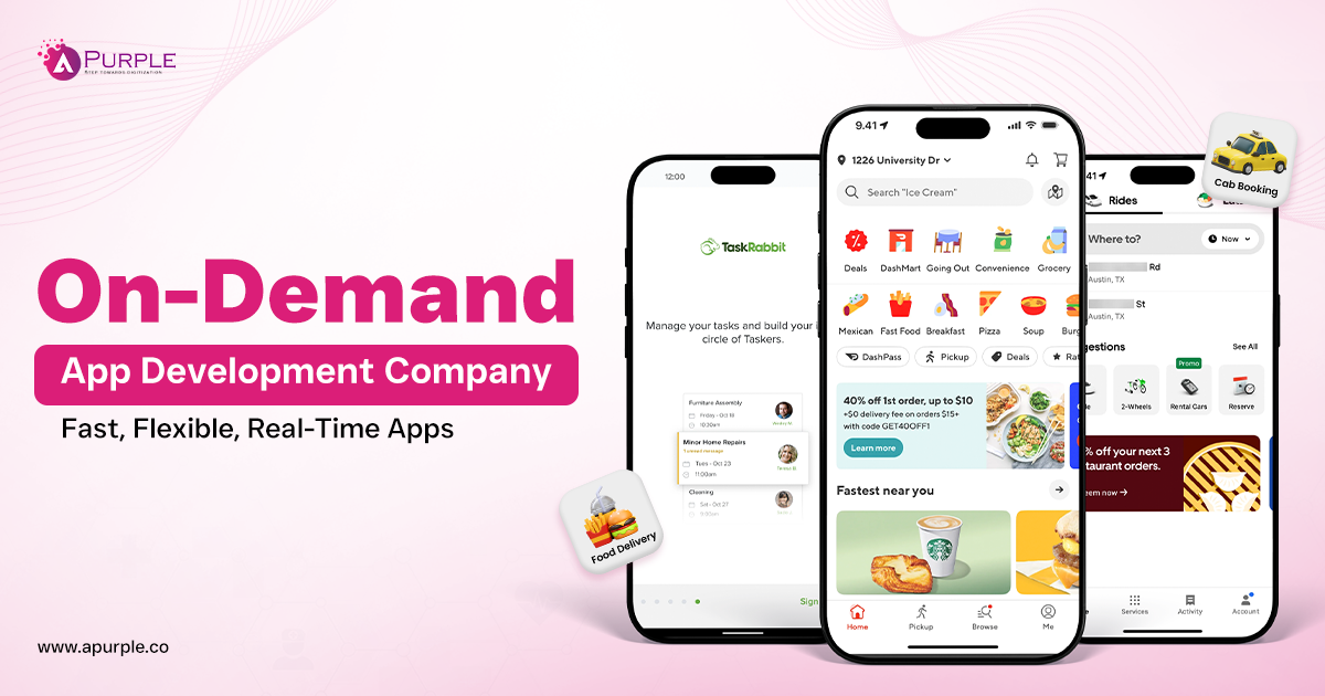 On Demand App Development Company for Startups | aPurple