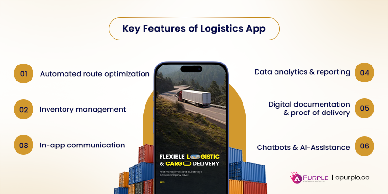 key features of logistics app development