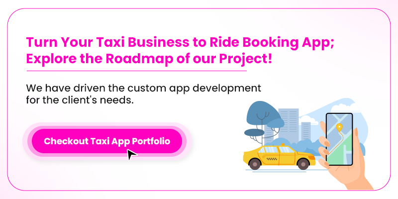 ride booking app portfolio done by apurple