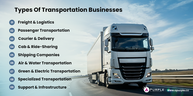 types of transportation businesses